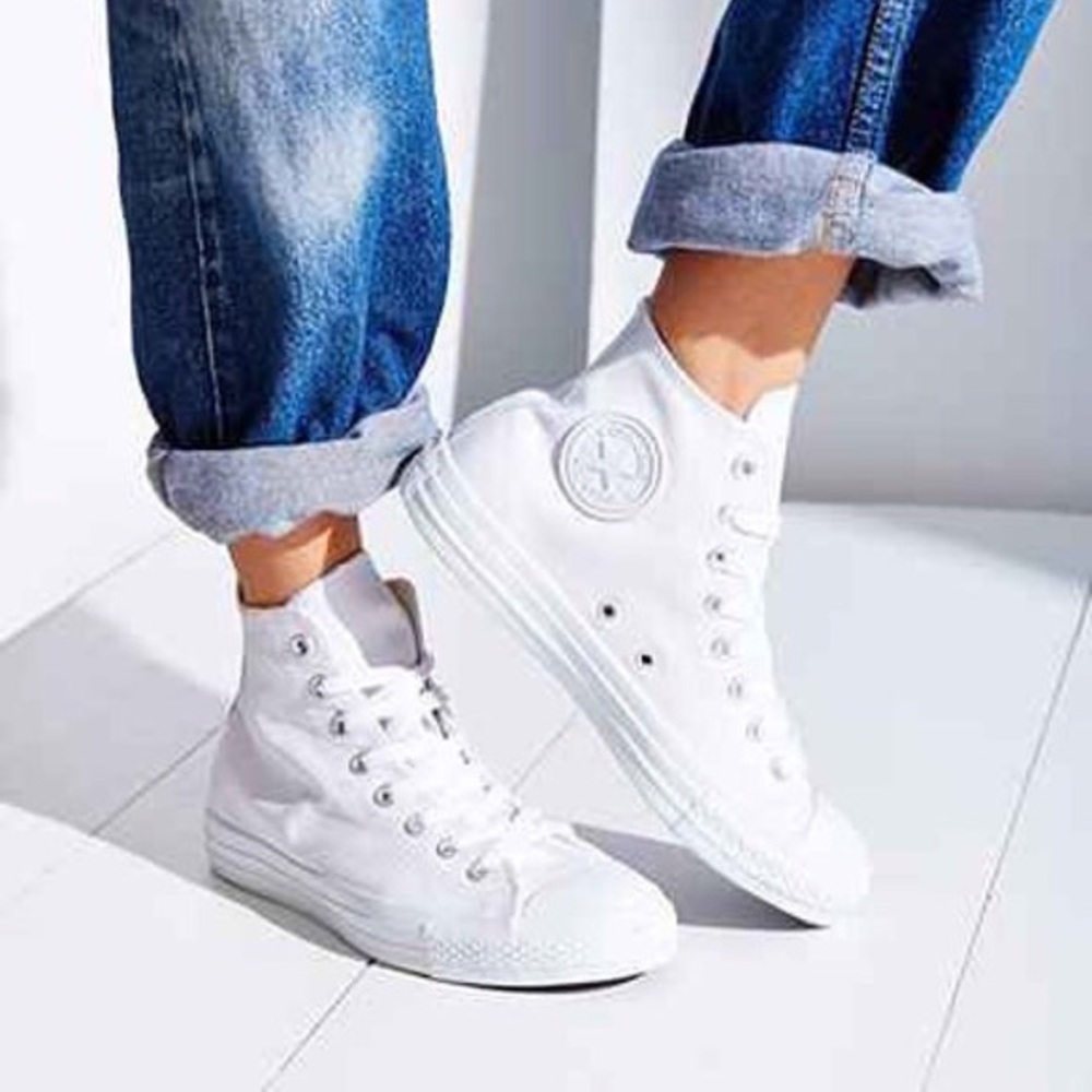 Converse All white high tops